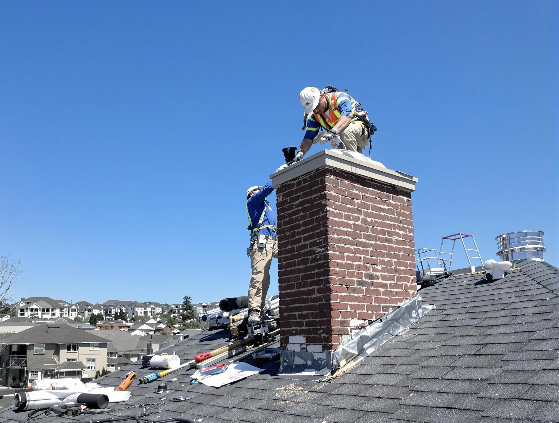 South Strabane Chimney Sweep repairing a chimney crown in South Strabane, PA