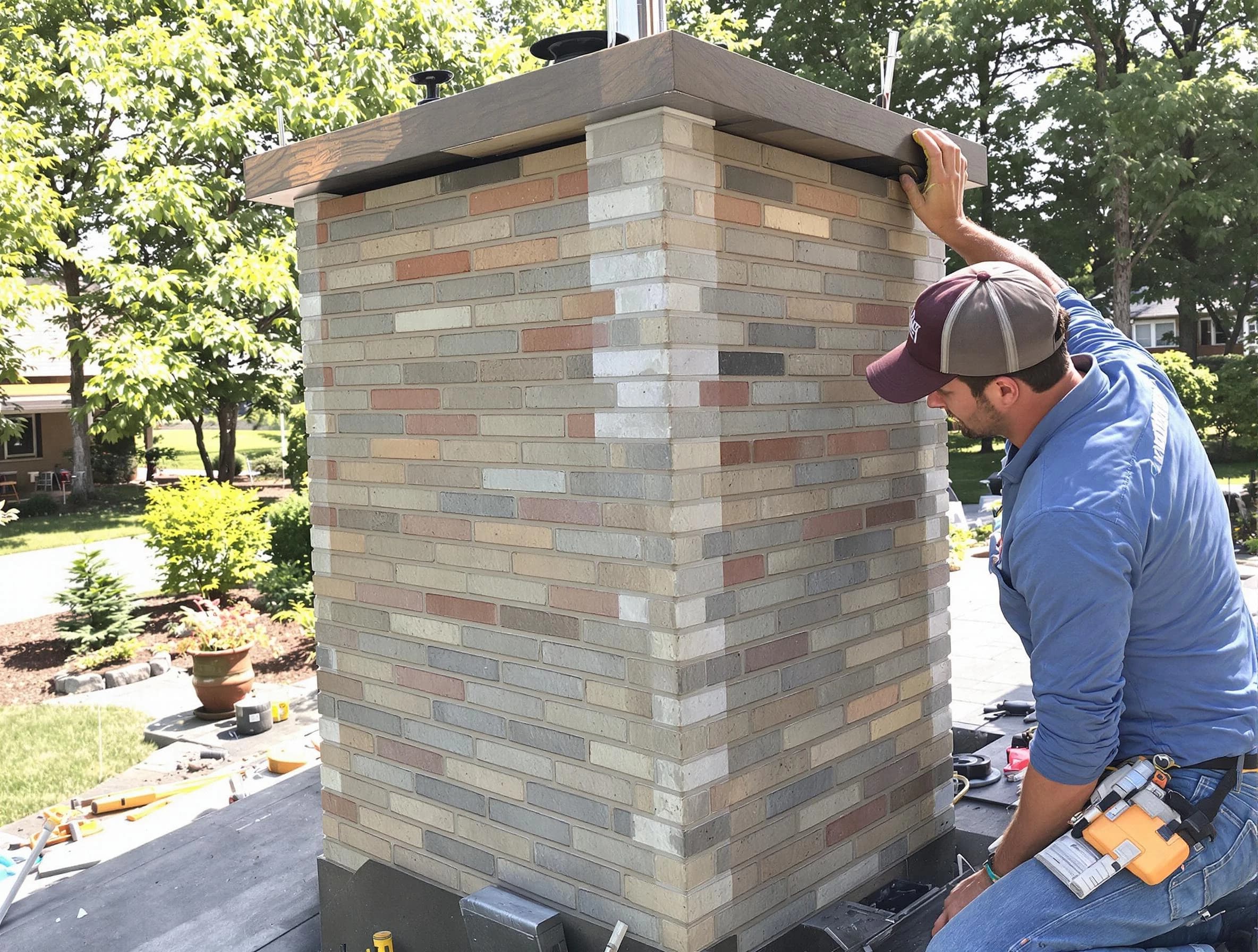 South Strabane Chimney Sweep completing a modern chimney remodel in South Strabane, PA