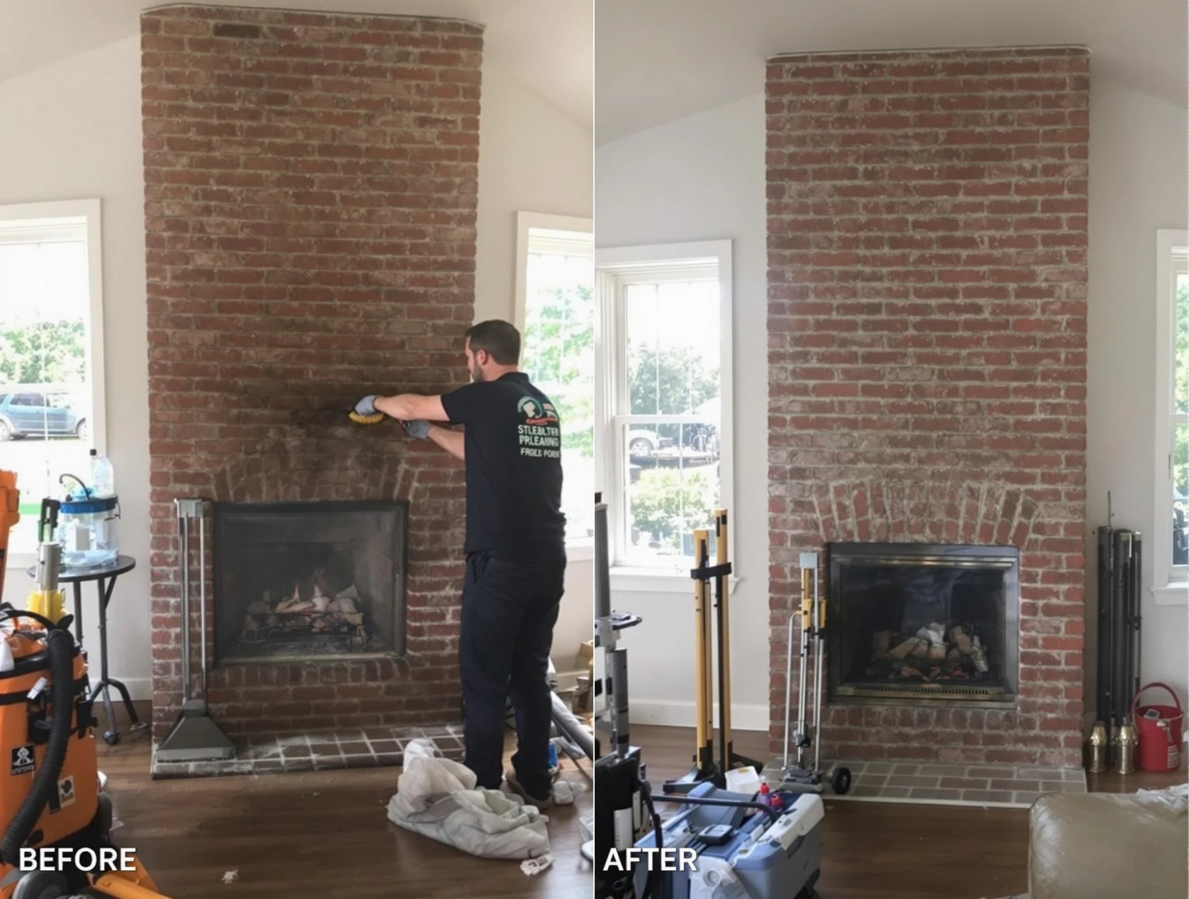 Finished chimney sweeping service by South Strabane Chimney Sweep in South Strabane, PA
