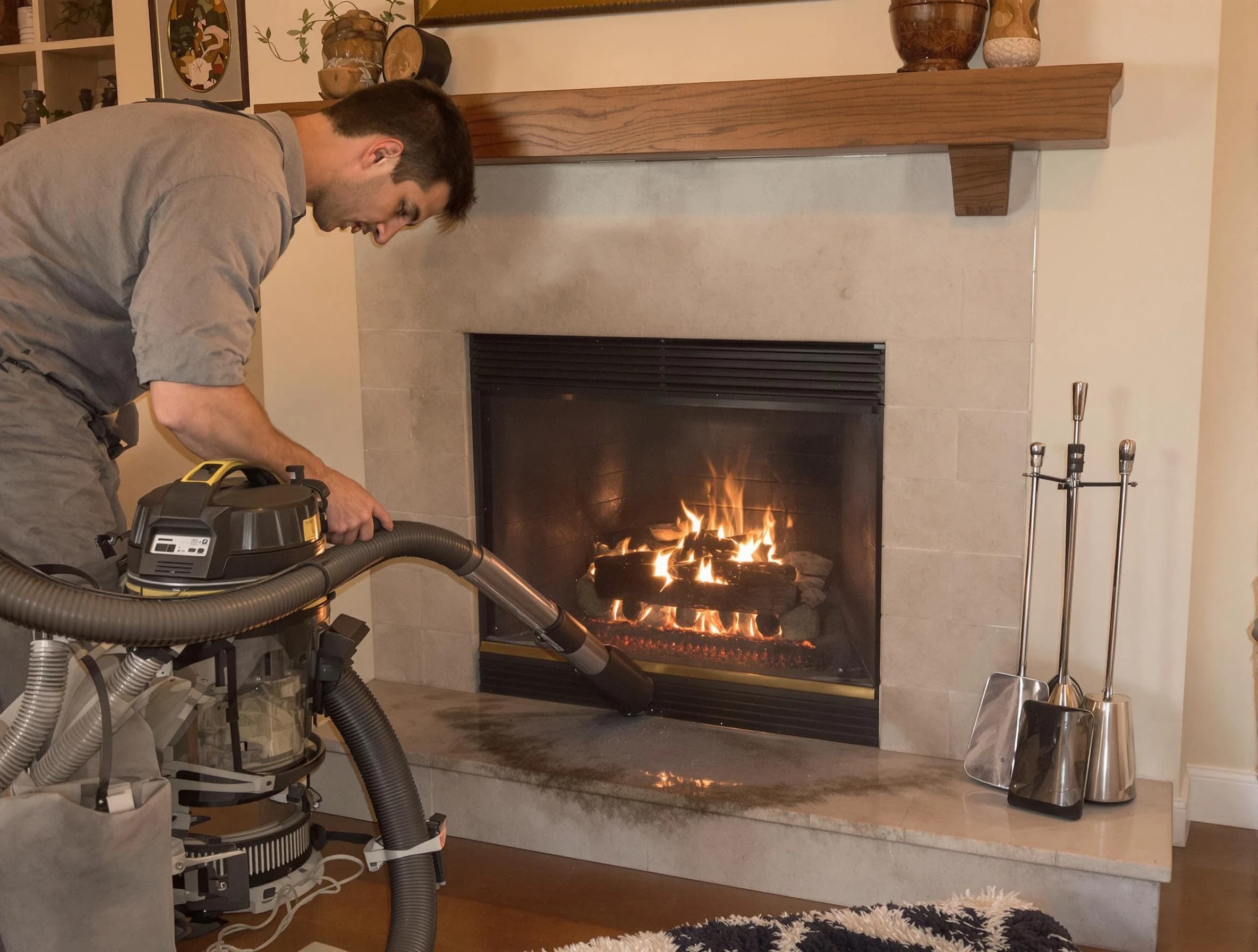 Routine fireplace upkeep by South Strabane Chimney Sweep in South Strabane, PA