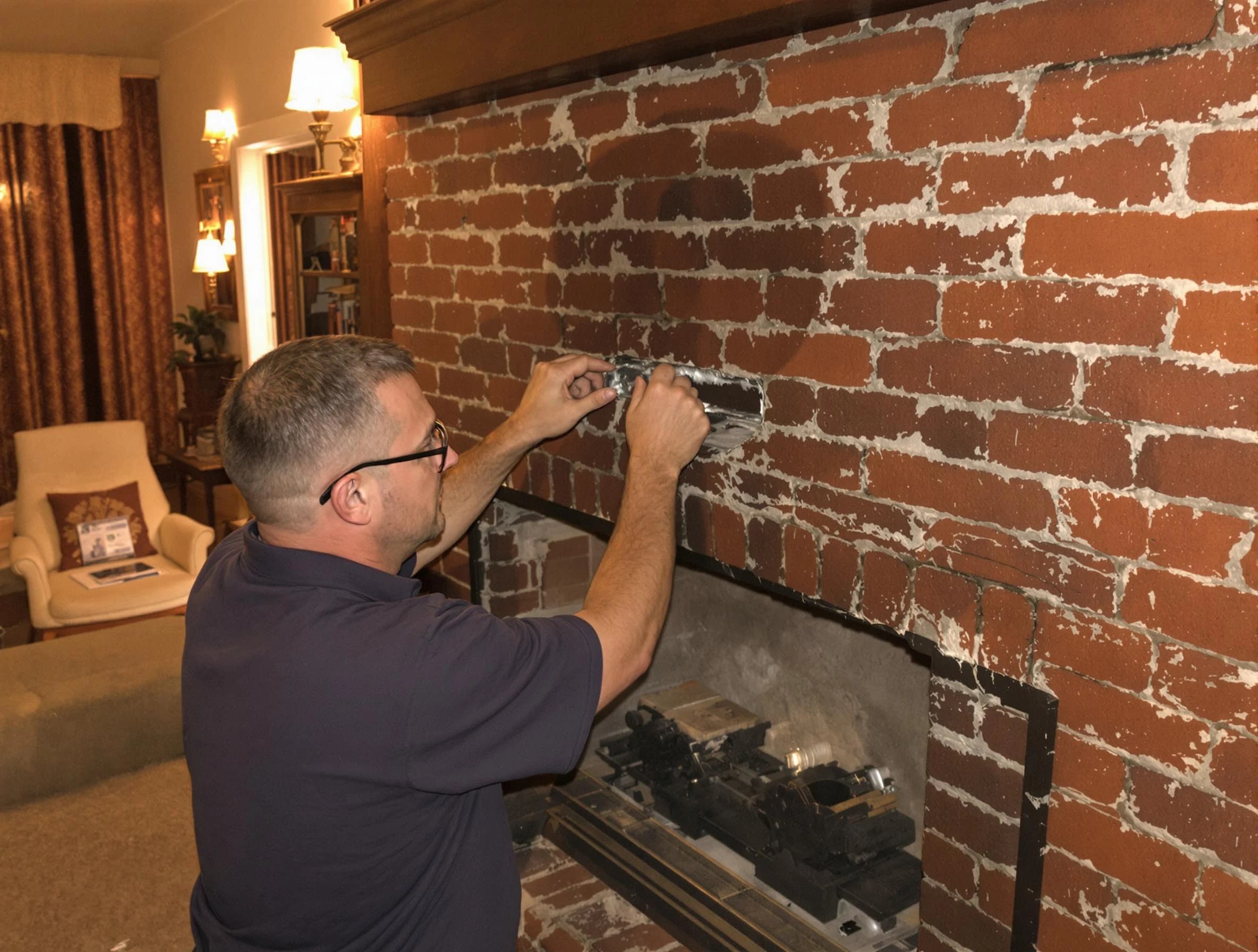 South Strabane Chimney Sweep expert fixing a fireplace in South Strabane, PA
