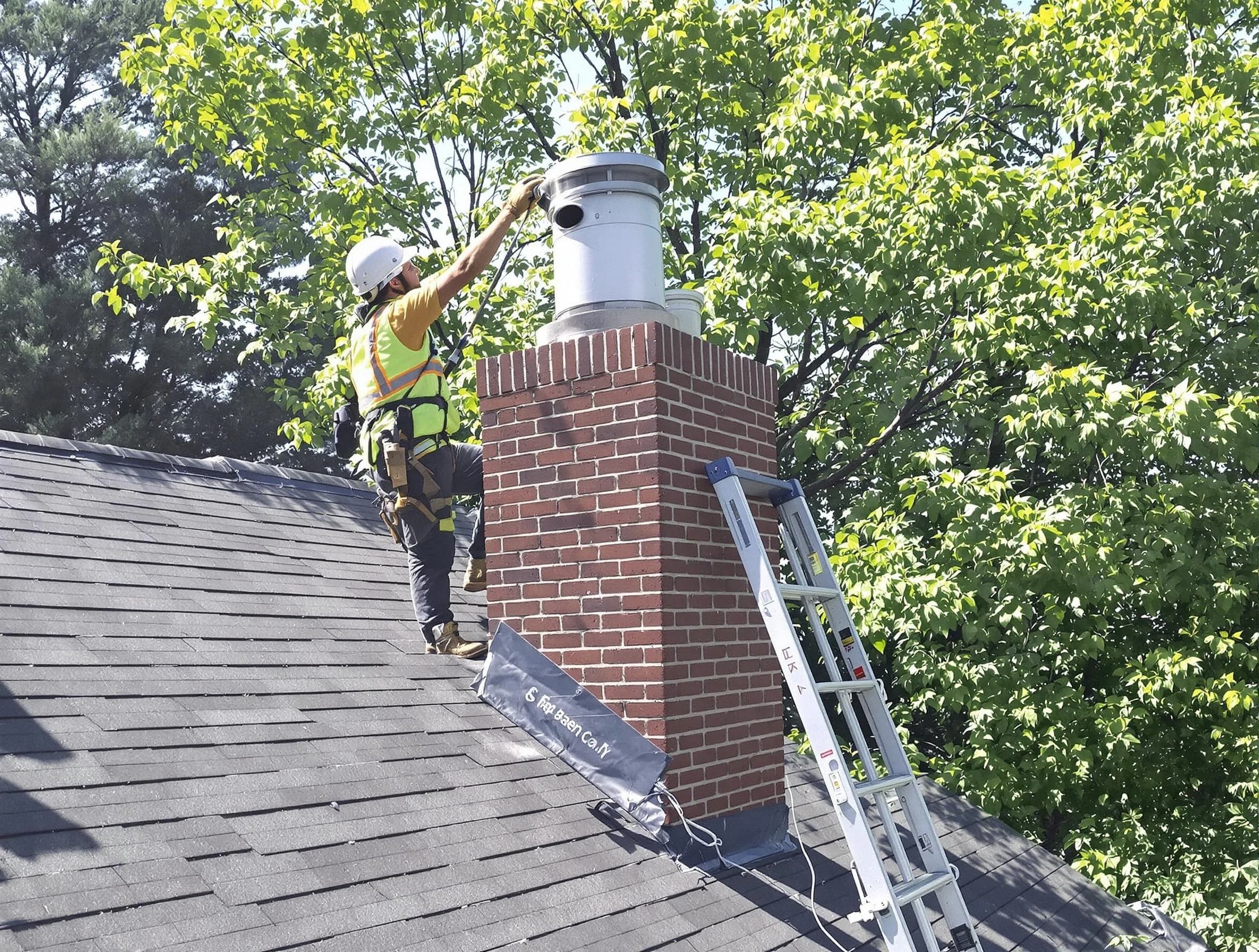 Chimney liner inspection by South Strabane Chimney Sweep in South Strabane, PA