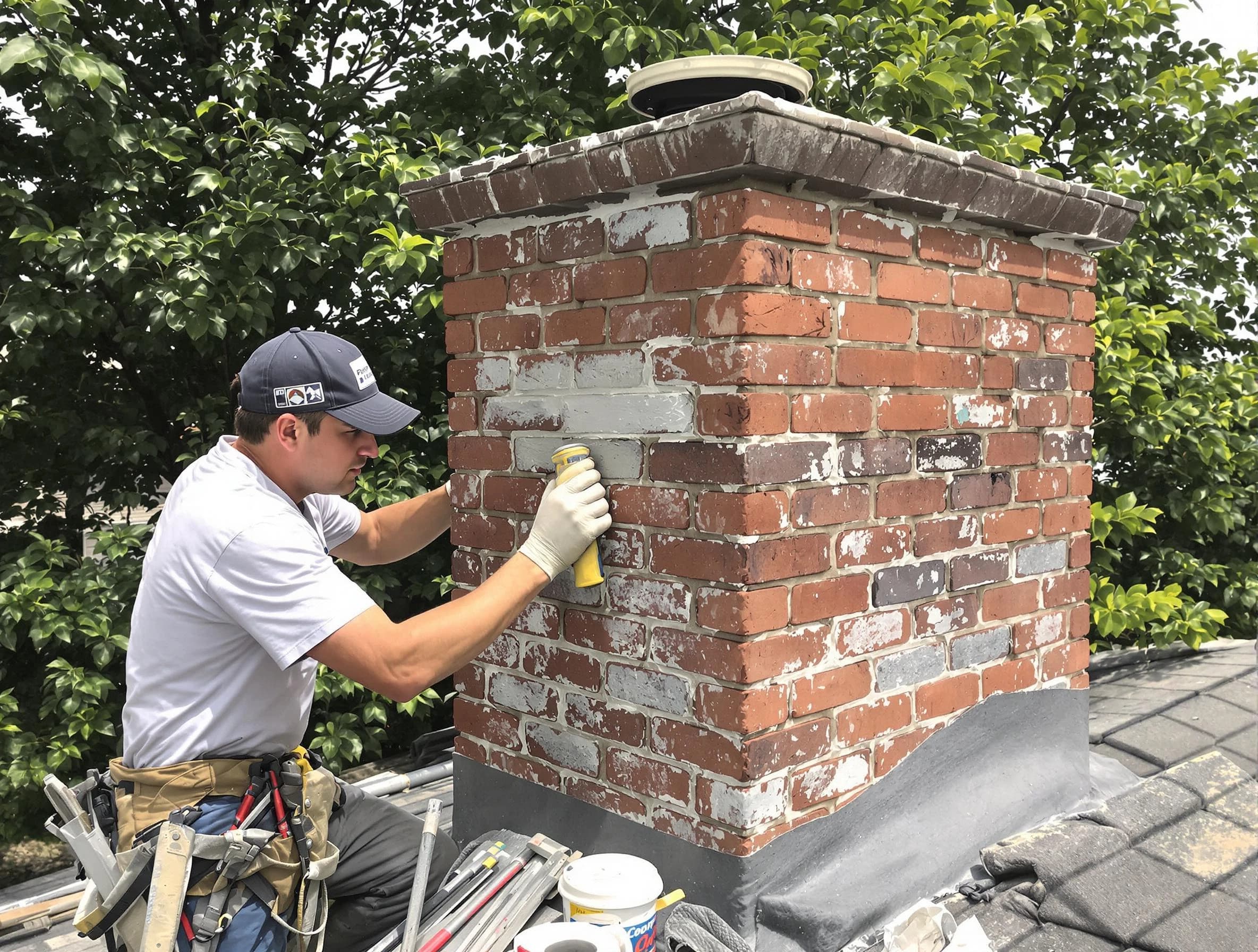 South Strabane Chimney Sweep restoring an aging chimney in South Strabane, PA