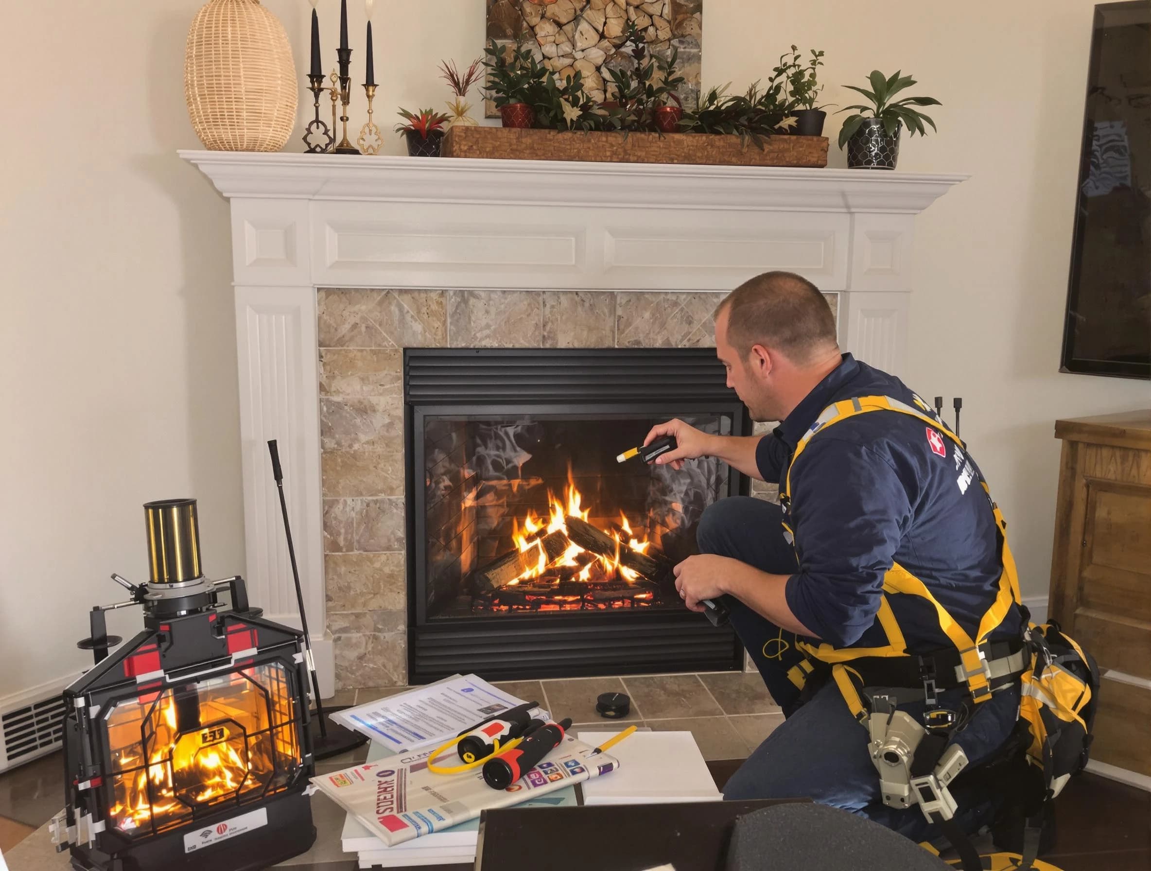 Safety-focused fireplace inspection by South Strabane Chimney Sweep in South Strabane, PA