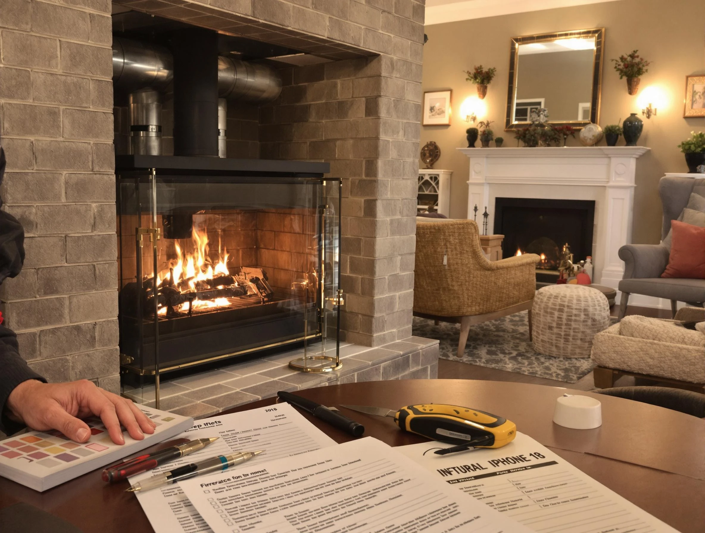 South Strabane Chimney Sweep verifying fireplace safety measures in South Strabane, PA
