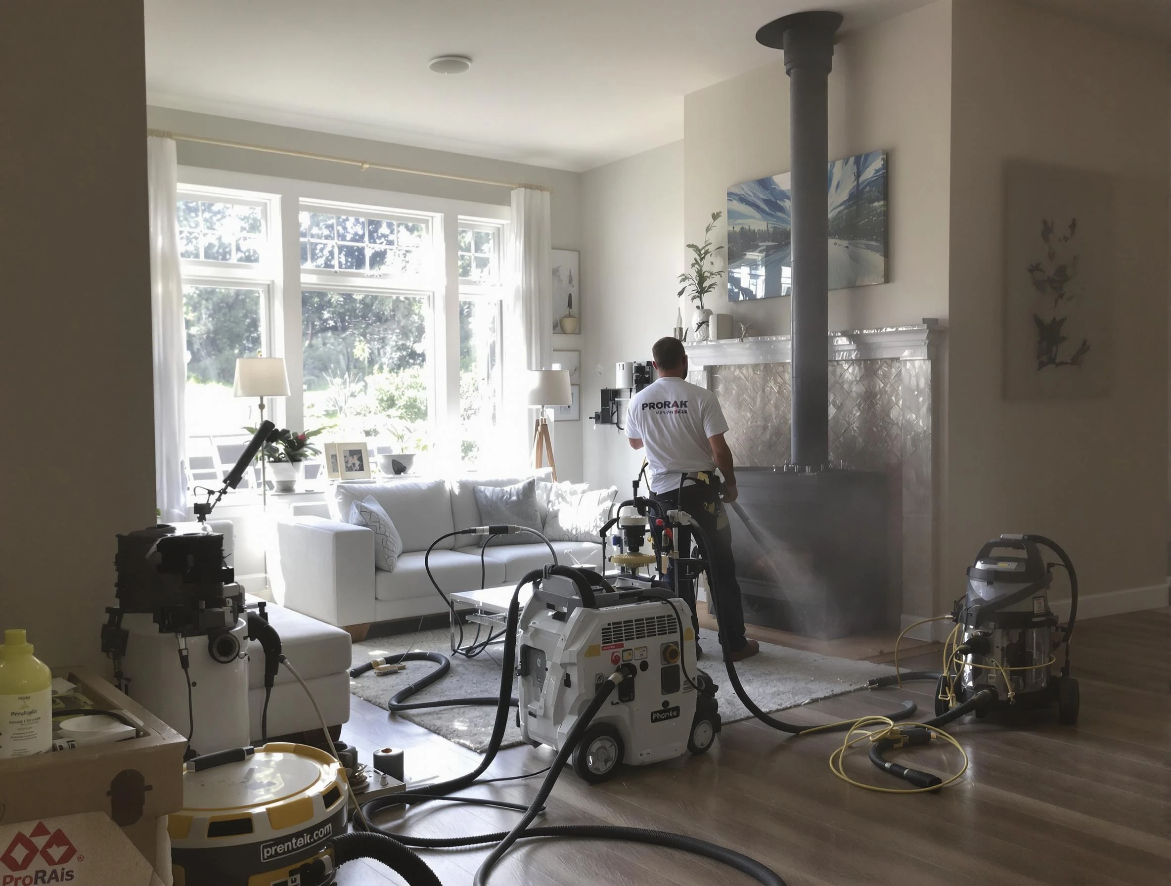 Soot removal service by South Strabane Chimney Sweep for a fireplace in South Strabane, PA